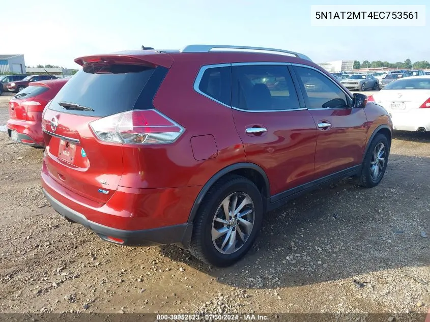 2014 Nissan Rogue Sl VIN: 5N1AT2MT4EC753561 Lot: 39952823