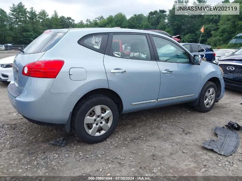 2014 Nissan Rogue Select S VIN: JN8AS5MV0EW202119 Lot: 39981694