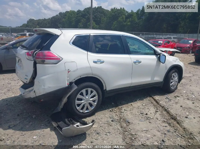 2014 Nissan Rogue S VIN: 5N1AT2MK6EC795852 Lot: 39987637