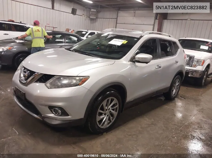 2014 Nissan Rogue Sl VIN: 5N1AT2MV0EC823882 Lot: 40019610