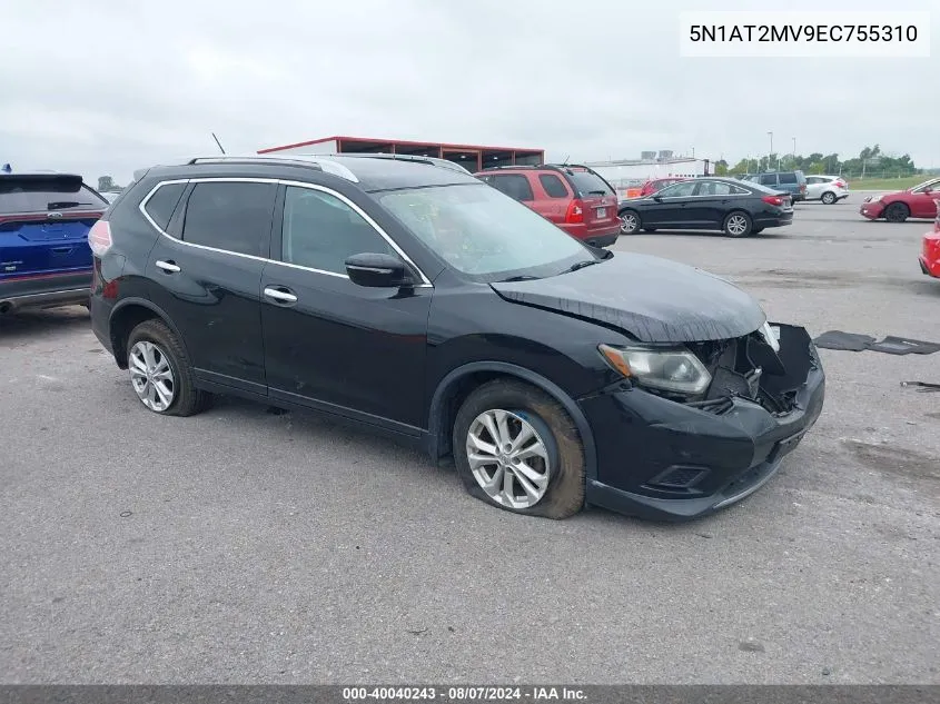 2014 Nissan Rogue Sv VIN: 5N1AT2MV9EC755310 Lot: 40040243