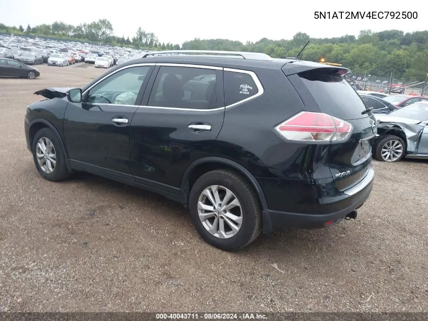 2014 Nissan Rogue S/Sl/Sv VIN: 5N1AT2MV4EC792500 Lot: 40043711