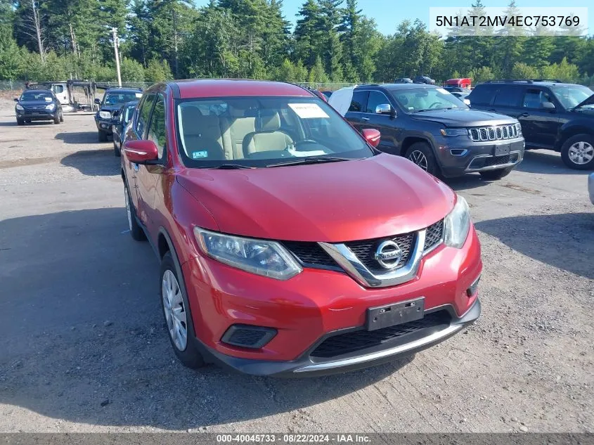 2014 Nissan Rogue S VIN: 5N1AT2MV4EC753769 Lot: 40045733