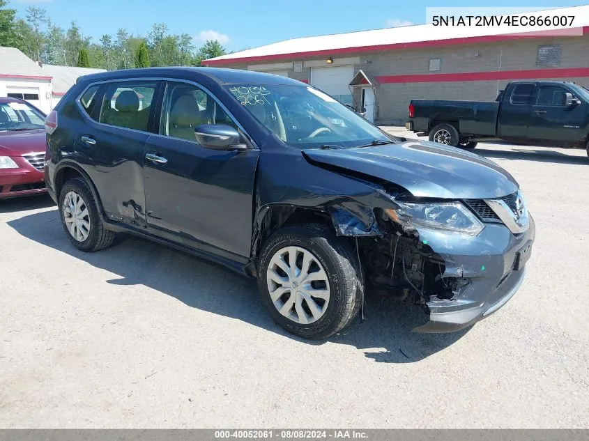 2014 Nissan Rogue S VIN: 5N1AT2MV4EC866007 Lot: 40052061