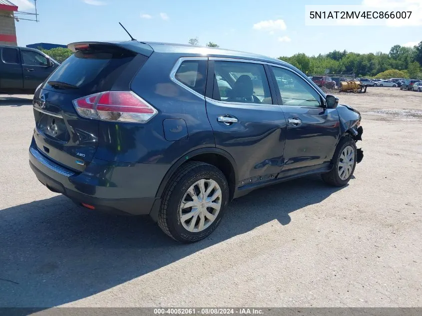 5N1AT2MV4EC866007 2014 Nissan Rogue S