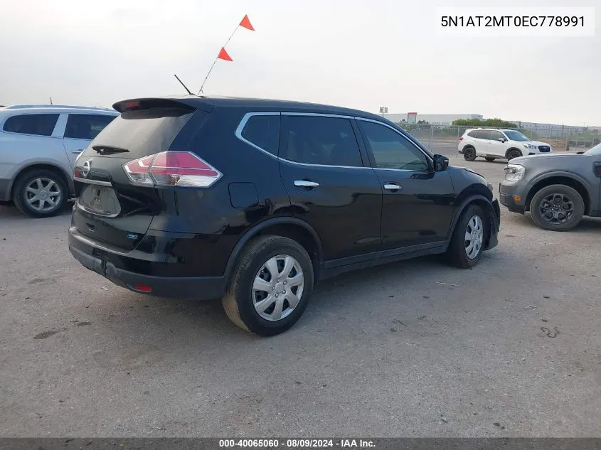 5N1AT2MT0EC778991 2014 Nissan Rogue S/Sl/Sv