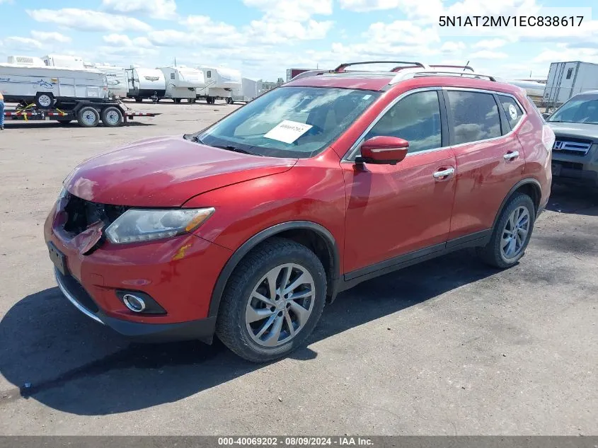 5N1AT2MV1EC838617 2014 Nissan Rogue Sl