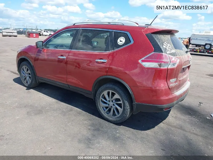 5N1AT2MV1EC838617 2014 Nissan Rogue Sl