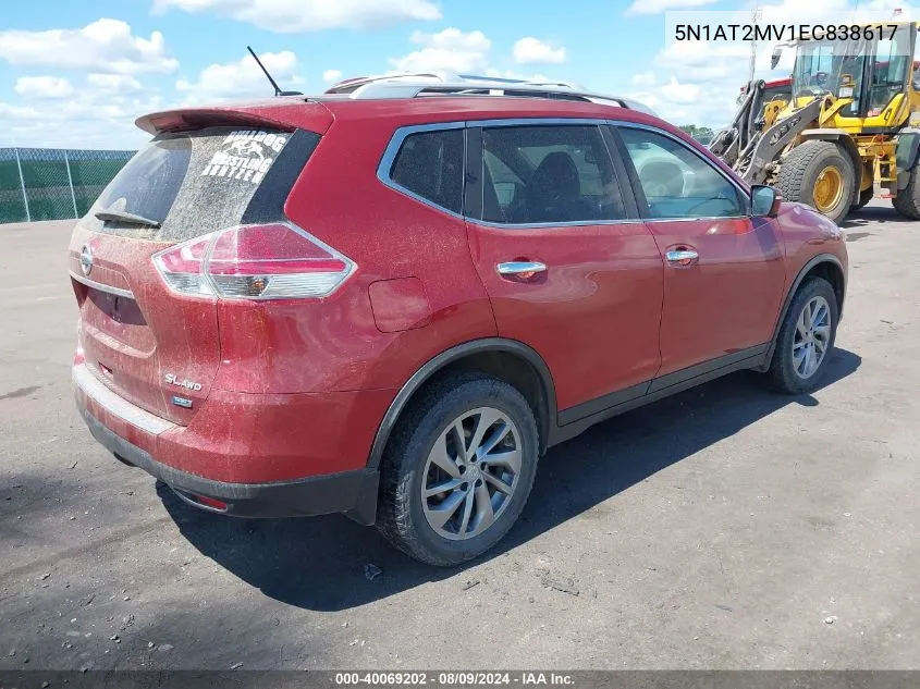 2014 Nissan Rogue Sl VIN: 5N1AT2MV1EC838617 Lot: 40069202