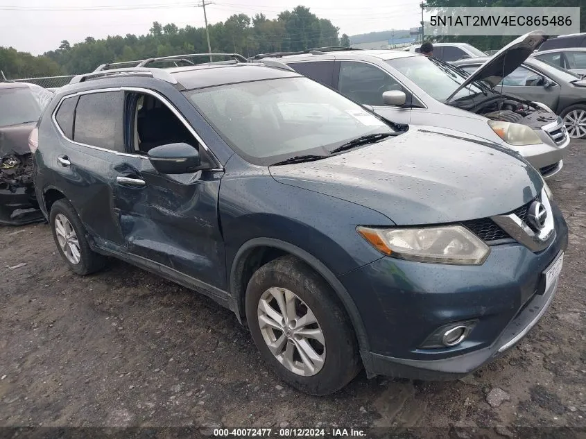 2014 Nissan Rogue Sv VIN: 5N1AT2MV4EC865486 Lot: 40072477