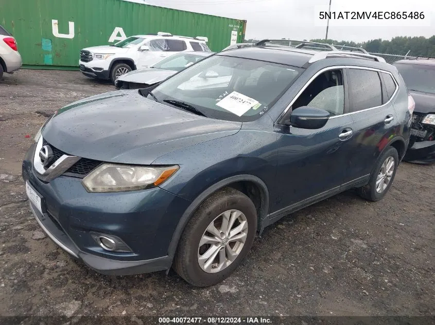 5N1AT2MV4EC865486 2014 Nissan Rogue Sv