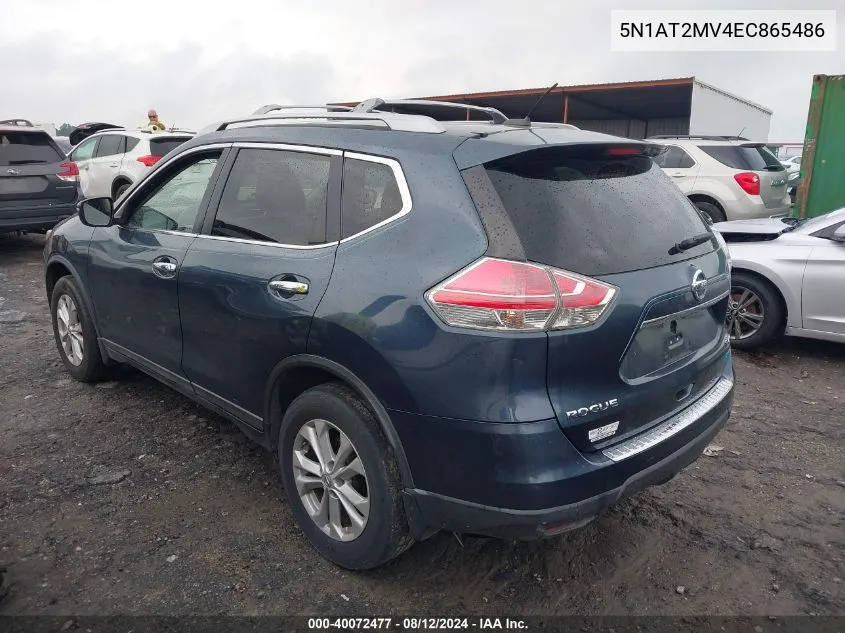 5N1AT2MV4EC865486 2014 Nissan Rogue Sv