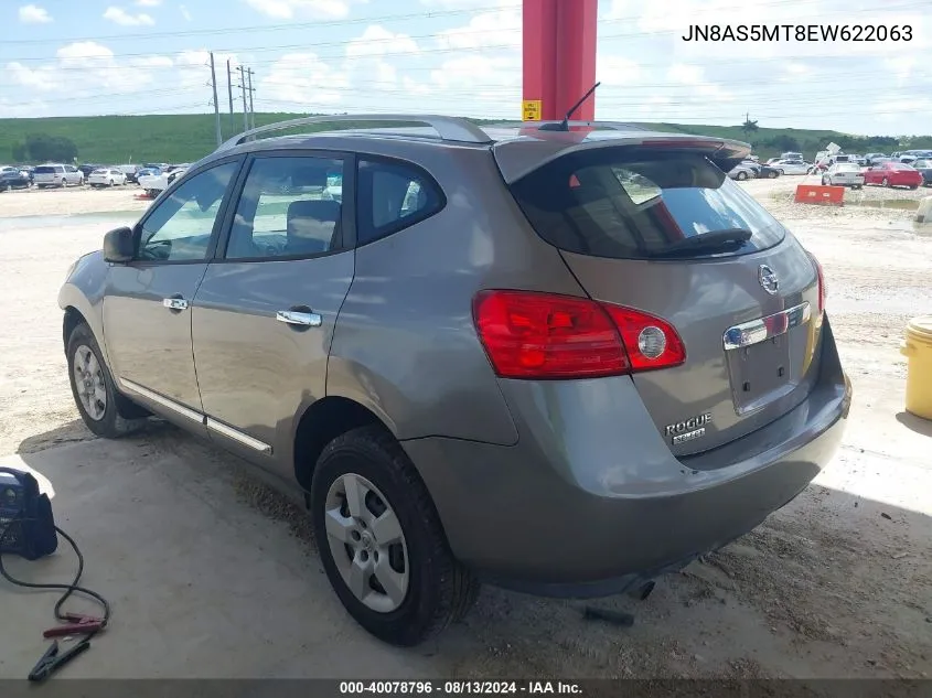 2014 Nissan Rogue Select S VIN: JN8AS5MT8EW622063 Lot: 40078796