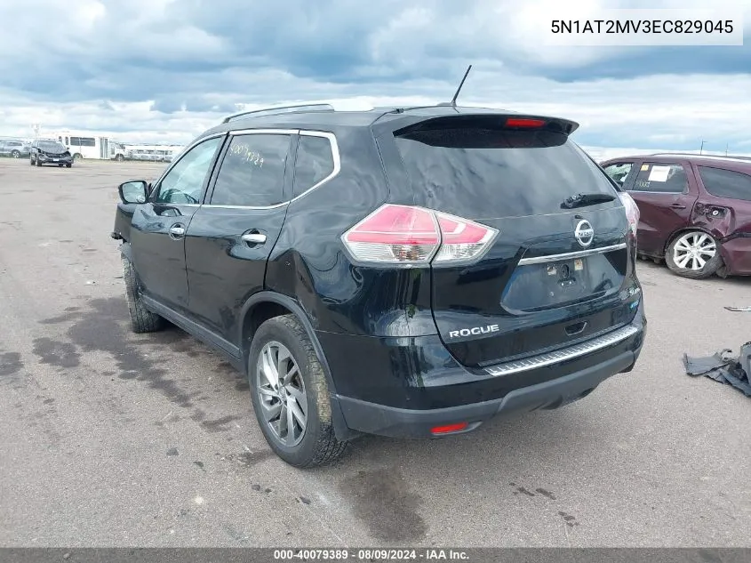 2014 Nissan Rogue Sl VIN: 5N1AT2MV3EC829045 Lot: 40079389