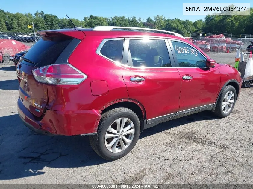 5N1AT2MV6EC854344 2014 Nissan Rogue Sv