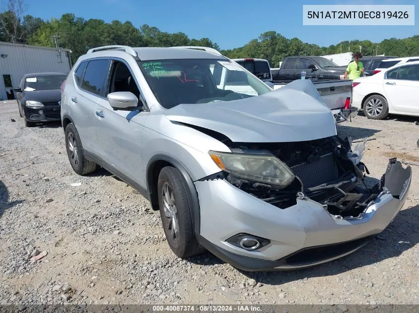 2014 Nissan Rogue Sl VIN: 5N1AT2MT0EC819426 Lot: 40087374