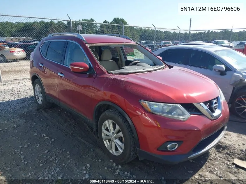 2014 Nissan Rogue Sv VIN: 5N1AT2MT6EC796606 Lot: 40118449