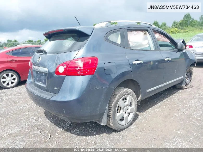 2014 Nissan Rogue Select S VIN: JN8AS5MV5EW704463 Lot: 40124665