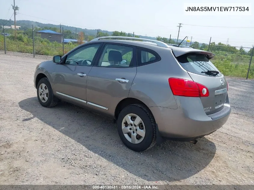 2014 Nissan Rogue Select S VIN: JN8AS5MV1EW717534 Lot: 40130581