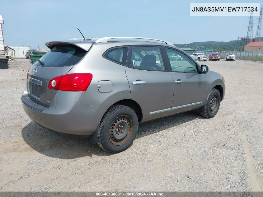 2014 Nissan Rogue Select S VIN: JN8AS5MV1EW717534 Lot: 40130581