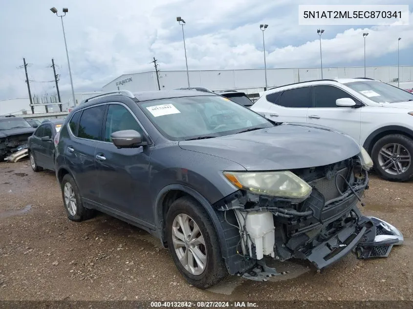 2014 Nissan Rogue Sv VIN: 5N1AT2ML5EC870341 Lot: 40132842