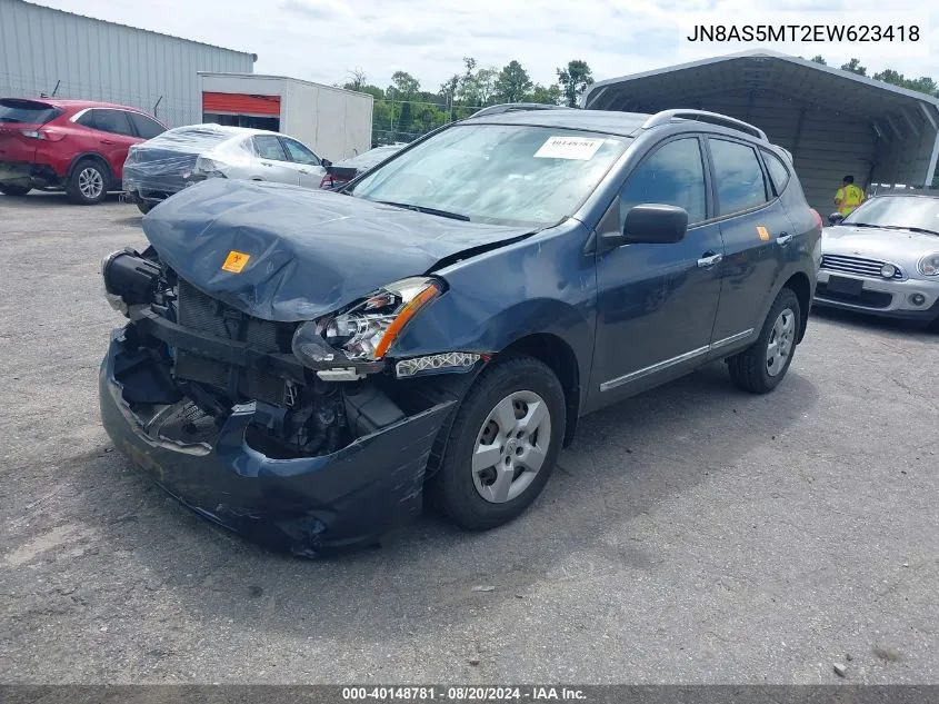 2014 Nissan Rogue Select S VIN: JN8AS5MT2EW623418 Lot: 40148781