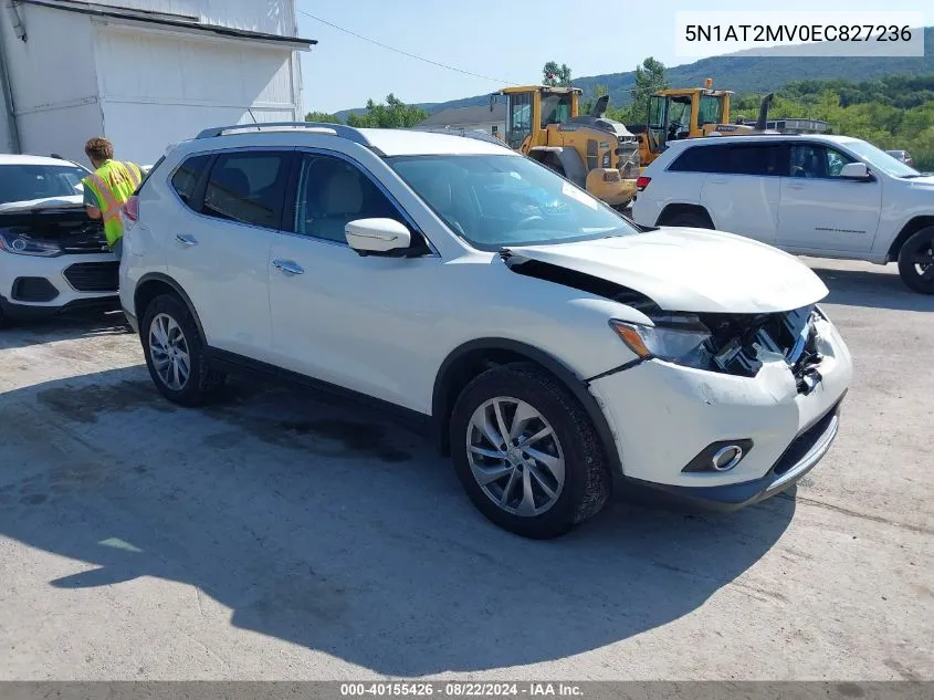 2014 Nissan Rogue Sl VIN: 5N1AT2MV0EC827236 Lot: 40155426