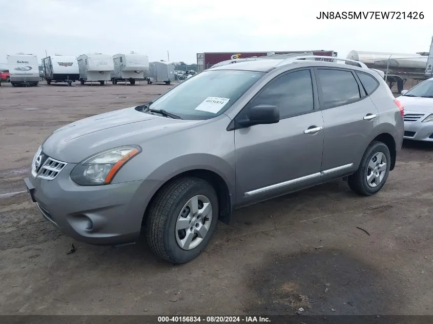 2014 Nissan Rogue Select S VIN: JN8AS5MV7EW721426 Lot: 40156834