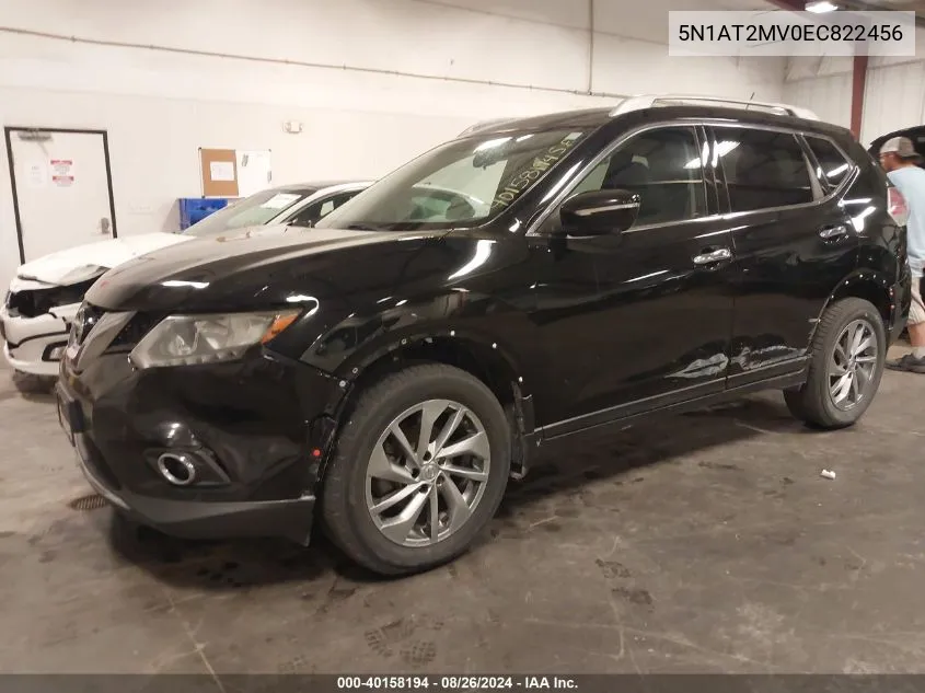 2014 Nissan Rogue Sl VIN: 5N1AT2MV0EC822456 Lot: 40158194