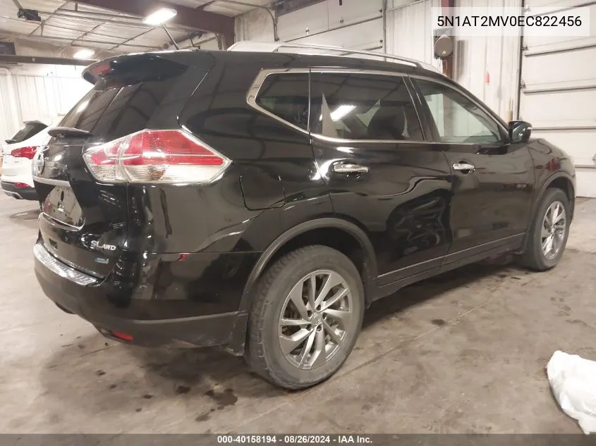 2014 Nissan Rogue Sl VIN: 5N1AT2MV0EC822456 Lot: 40158194