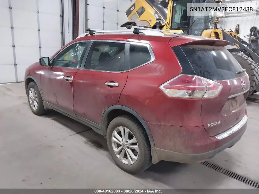 2014 Nissan Rogue Sv VIN: 5N1AT2MV3EC812438 Lot: 40162083