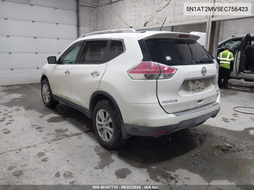 2014 Nissan Rogue Sv VIN: 5N1AT2MV5EC756423 Lot: 40167710