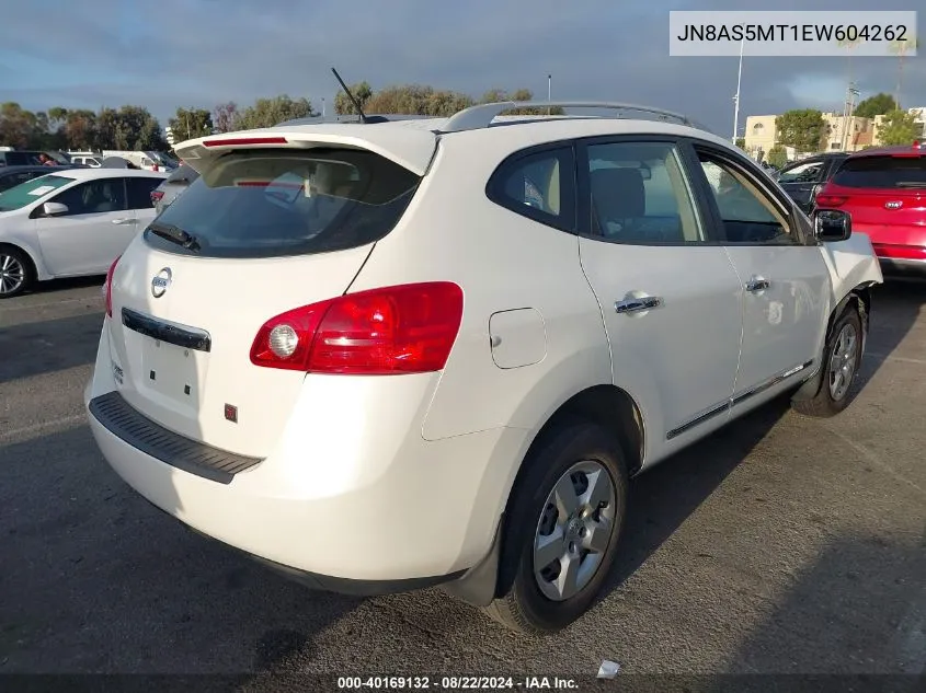 2014 Nissan Rogue Select S VIN: JN8AS5MT1EW604262 Lot: 40169132