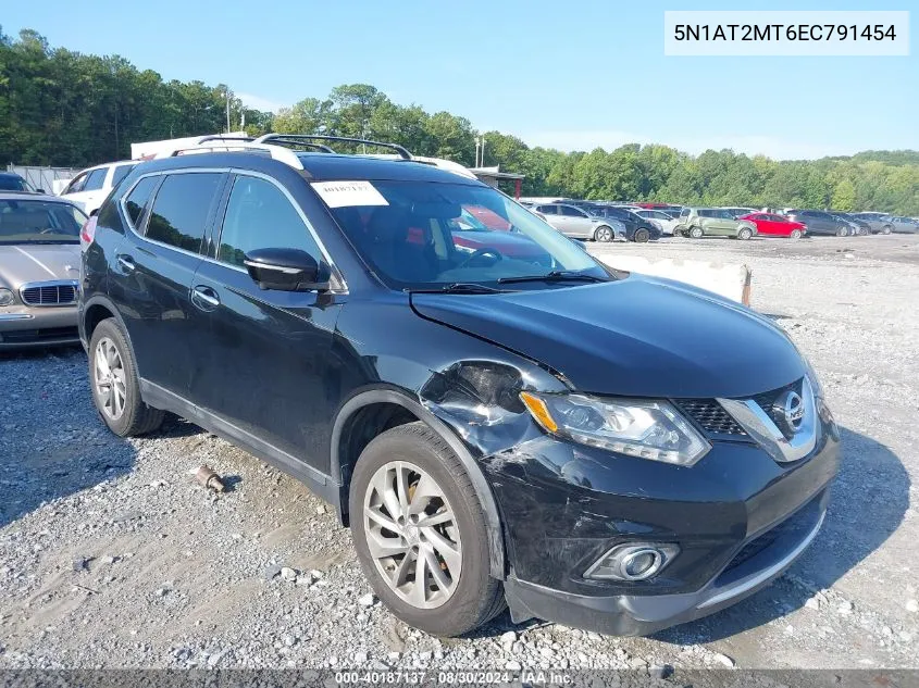 2014 Nissan Rogue Sl VIN: 5N1AT2MT6EC791454 Lot: 40187137