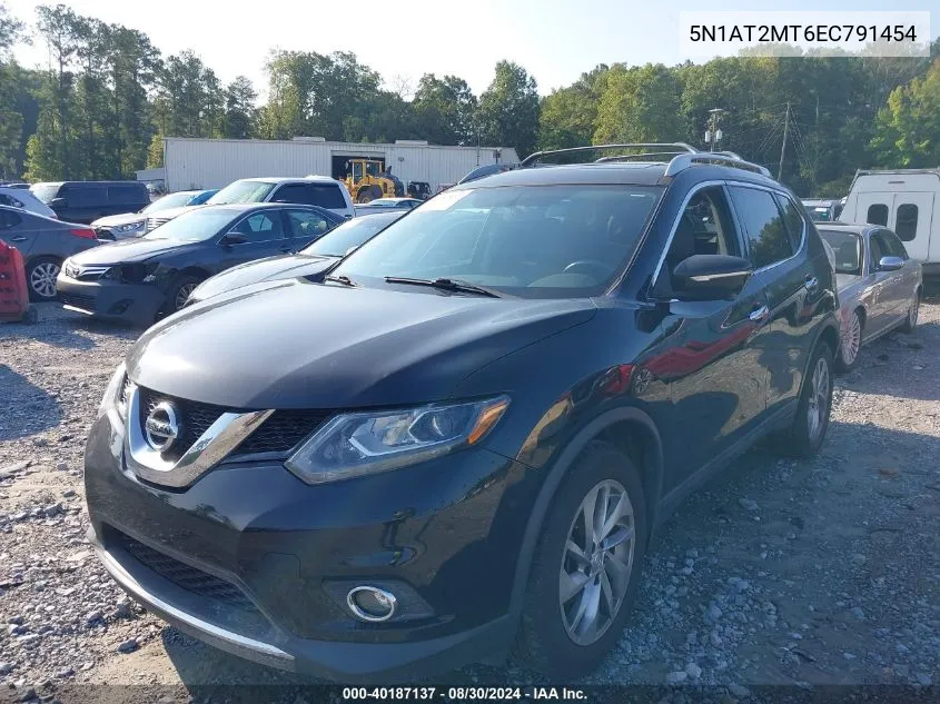 2014 Nissan Rogue Sl VIN: 5N1AT2MT6EC791454 Lot: 40187137