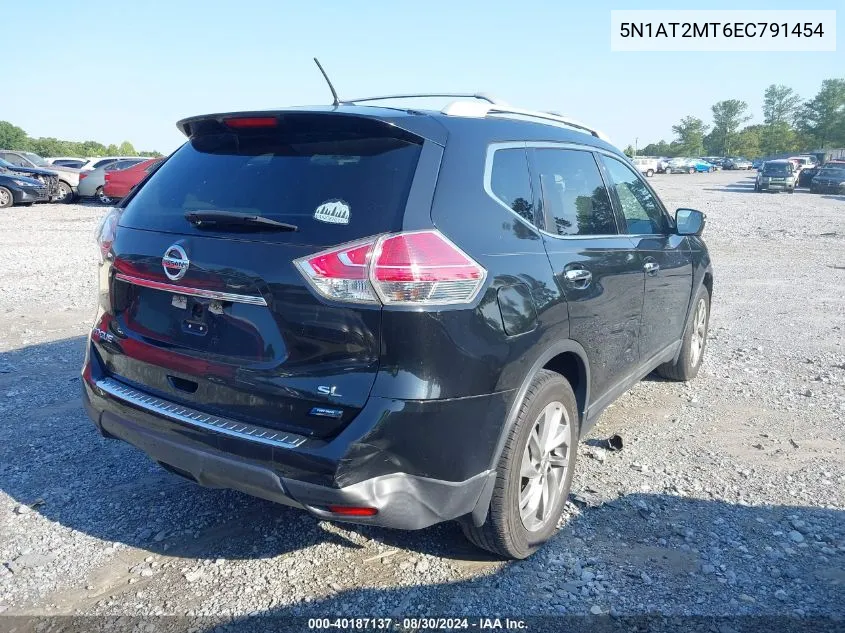 2014 Nissan Rogue Sl VIN: 5N1AT2MT6EC791454 Lot: 40187137