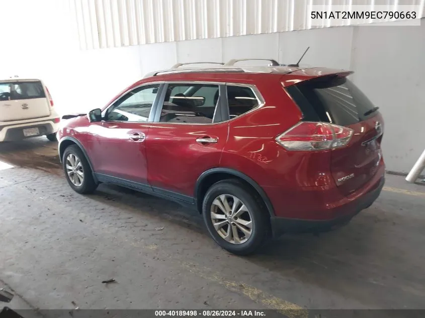 2014 Nissan Rogue S/Sl/Sv VIN: 5N1AT2MM9EC790663 Lot: 40189498