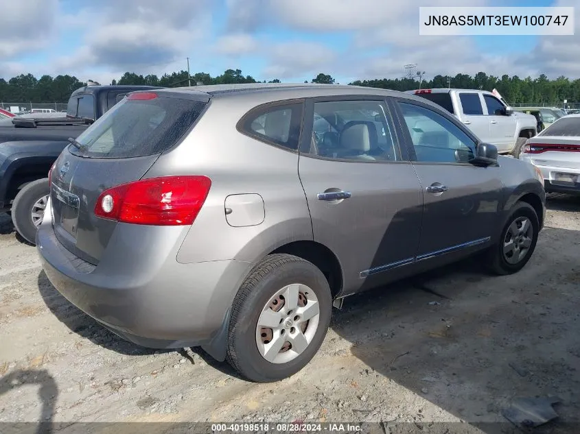 2014 Nissan Rogue Select S VIN: JN8AS5MT3EW100747 Lot: 40198518