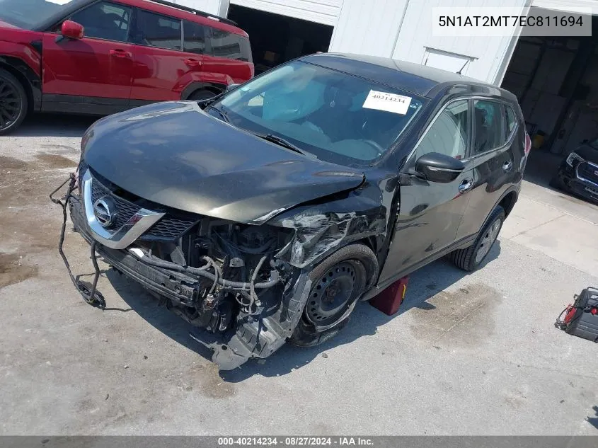 2014 Nissan Rogue S VIN: 5N1AT2MT7EC811694 Lot: 40214234