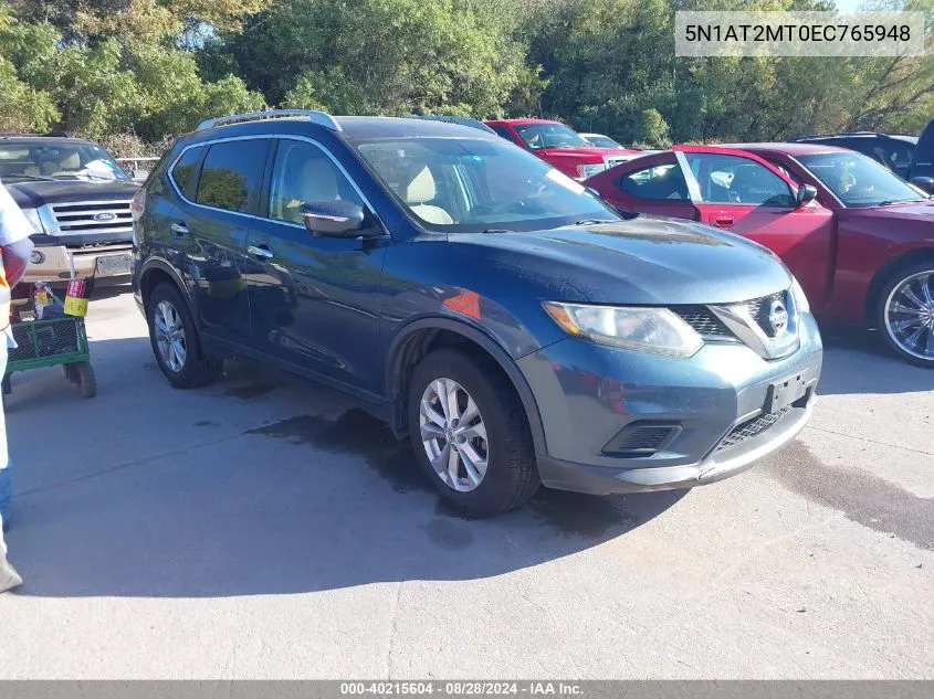 2014 Nissan Rogue Sv VIN: 5N1AT2MT0EC765948 Lot: 40215604