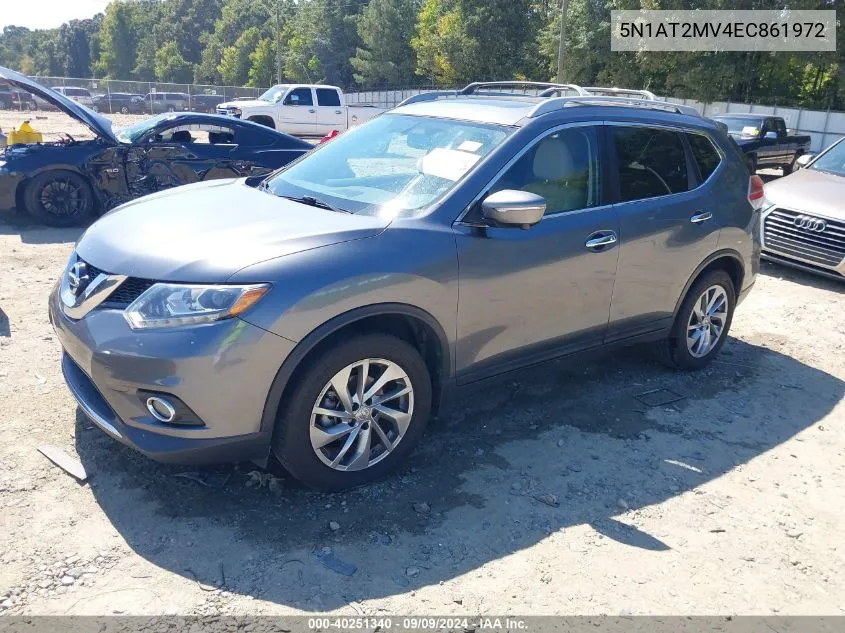 2014 Nissan Rogue S/Sl/Sv VIN: 5N1AT2MV4EC861972 Lot: 40251340