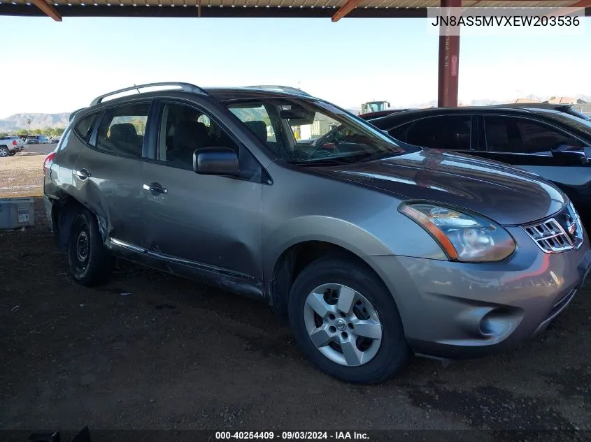 2014 Nissan Rogue Select S VIN: JN8AS5MVXEW203536 Lot: 40254409