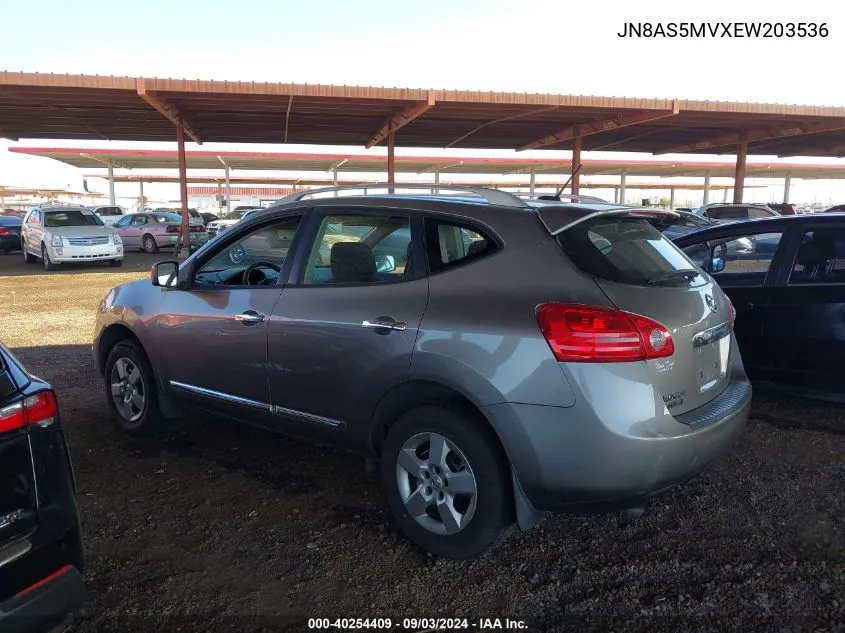 2014 Nissan Rogue Select S VIN: JN8AS5MVXEW203536 Lot: 40254409