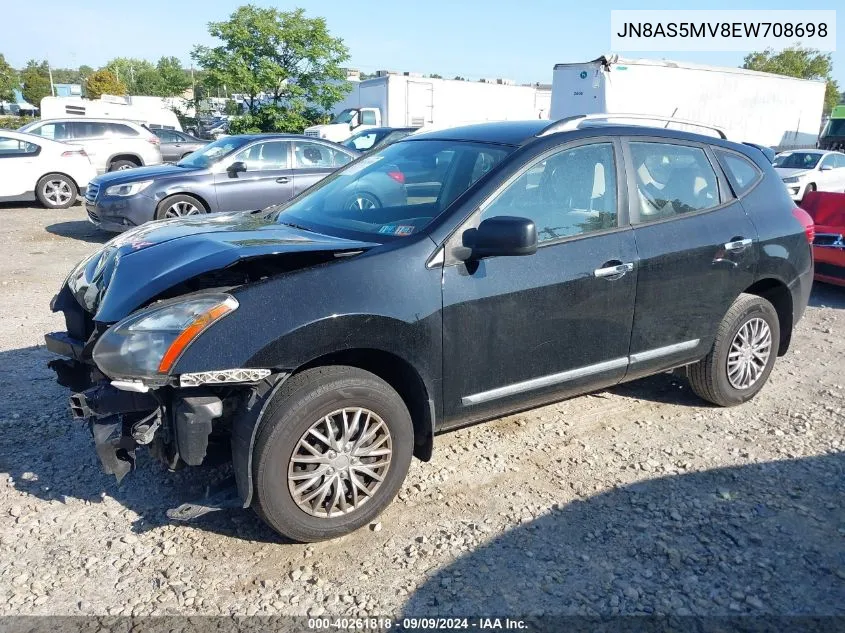 2014 Nissan Rogue Select S VIN: JN8AS5MV8EW708698 Lot: 40261818