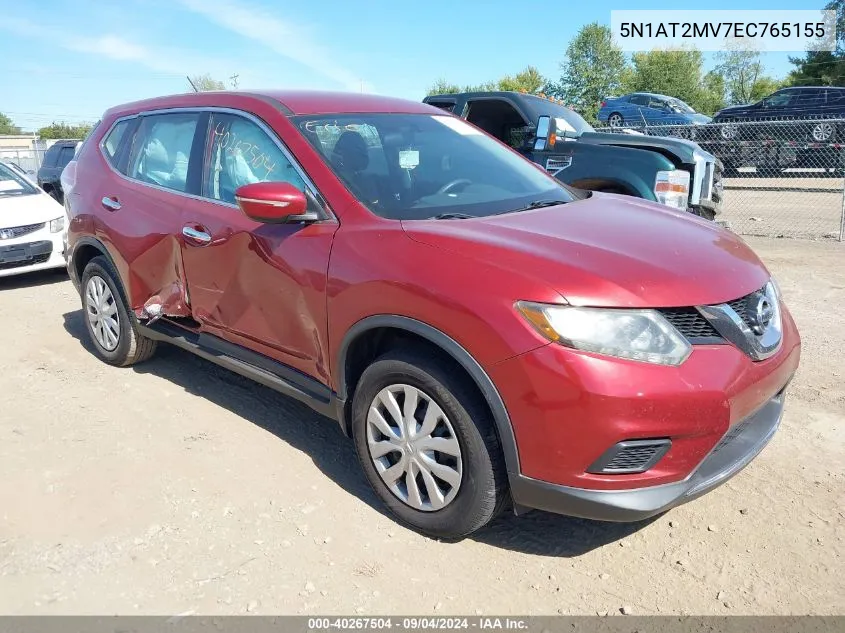 2014 Nissan Rogue S VIN: 5N1AT2MV7EC765155 Lot: 40267504