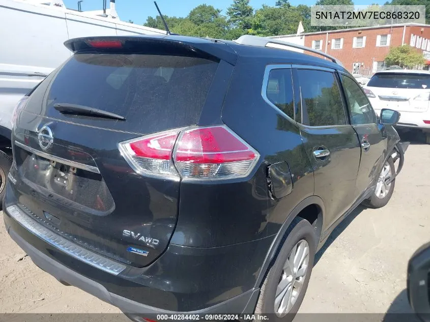 2014 Nissan Rogue Sv VIN: 5N1AT2MV7EC868320 Lot: 40284402