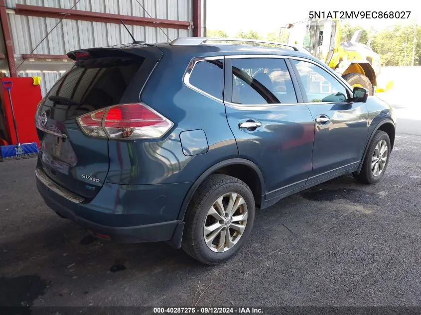 2014 Nissan Rogue Sv VIN: 5N1AT2MV9EC868027 Lot: 40287275