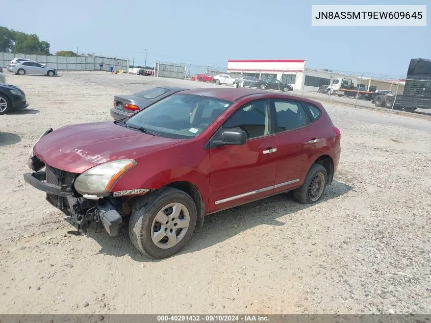 2014 Nissan Rogue Select S VIN: JN8AS5MT9EW609645 Lot: 40291432