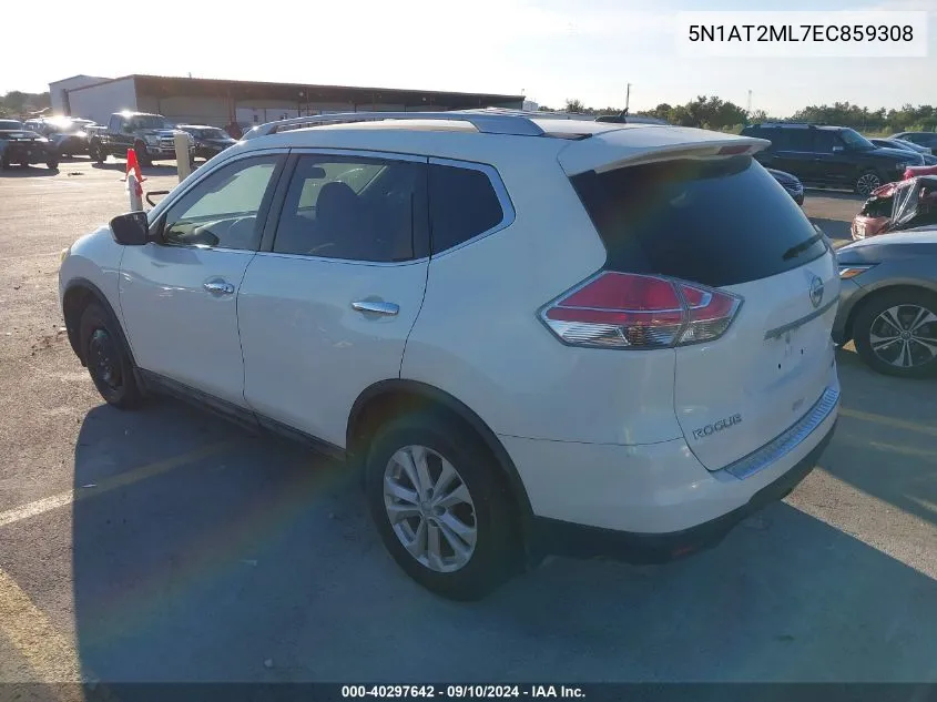 2014 Nissan Rogue Sv VIN: 5N1AT2ML7EC859308 Lot: 40297642