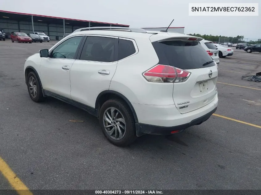 5N1AT2MV8EC762362 2014 Nissan Rogue S/Sl/Sv